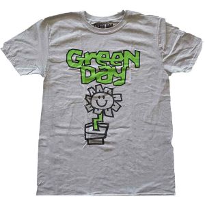 Green Day: Flower Pot - Grey T-Shirt