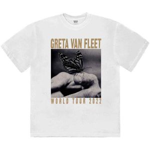 Greta Van Fleet: World Tour Butterfly - White T-Shirt