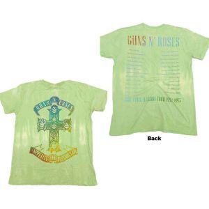 Guns N' Roses: Gradient Use Your Illusion Tour (Back Print, Dye Wash) - Green T-Shirt