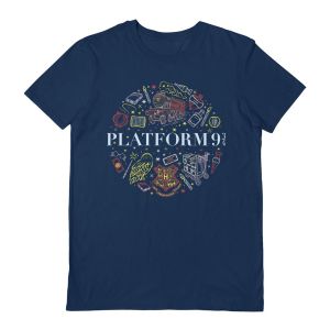 Harry Potter: Platform 9 3/4 Navy Blue T-Shirt