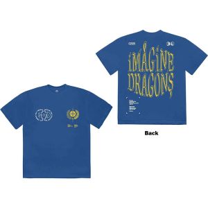 Imagine Dragons: Lyrics (Back Print) - Blue T-Shirt