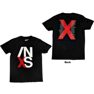 INXS: US Tour (Back Print) - Black T-Shirt