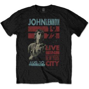 John Lennon: Live in NYC - Black T-Shirt