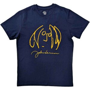 John Lennon: Self Portrait - Navy Blue T-Shirt