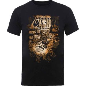 Johnny Cash: Guitar Song Titles - Black T-Shirt