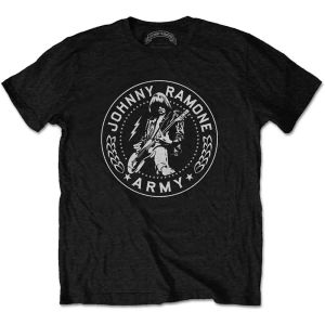 Johnny Ramone: Army Seal - Black T-Shirt