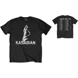 Kasabian: Ultra Face 2004 Tour (Back Print) - Black T-Shirt