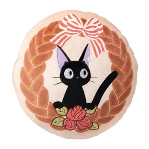 Kiki's Delivery Service: Jiji Bread Wreath Pillow (35cm x 35cm) Preorder