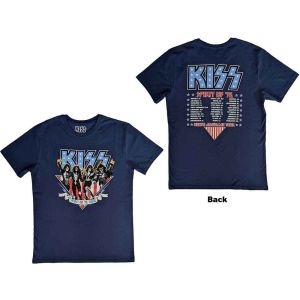 KISS: Americana (Back Print) - Denim Blue T-Shirt