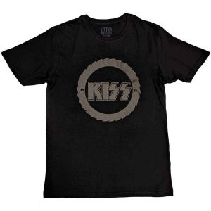 KISS: Buzzsaw Logo (Hi-Build) - Black T-Shirt