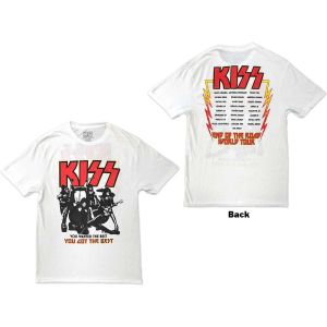 KISS: End Of The Road You Got The Best (Back Print) - White T-Shirt