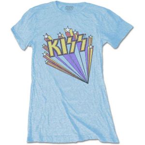 KISS: Stars - Ladies Light Blue T-Shirt