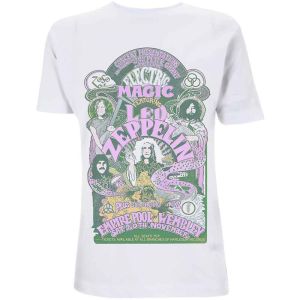 Led Zeppelin: Electric Magic - Ladies White T-Shirt