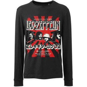 Led Zeppelin: Japanese Burst - Black Long Sleeve T-Shirt