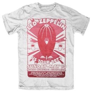 Led Zeppelin: Mobile Municipal - White T-Shirt