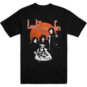 Led Zeppelin: Orange Circle - Black T-Shirt