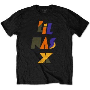 Lil Nas X: Scrap Letters - Black T-Shirt