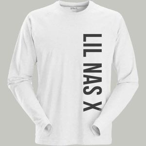 Lil Nas X: Vertical Text - White Long Sleeve T-Shirt