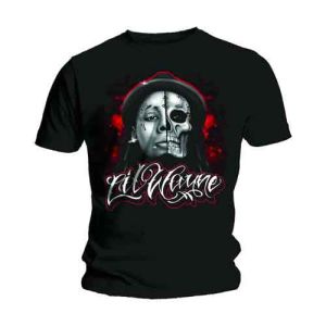 Lil Wayne: Skull Sketch - Black T-Shirt