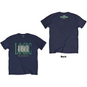 Logic: Wavy (Back Print) - Navy Blue T-Shirt