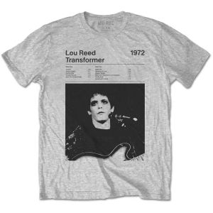 Lou Reed: Transformer Track List - Marl Grey T-Shirt