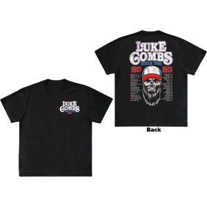 Luke Combs: Tour '23 Skull (Back Print) - Black T-Shirt