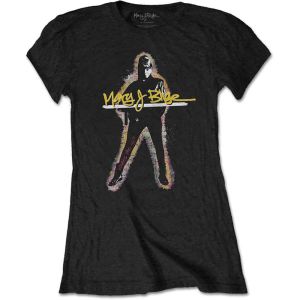 Mary J Blige: Glow - Ladies Black T-Shirt
