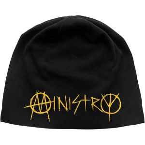 Ministry: Logo (Discharge Print) - Black Beanie Hat