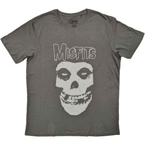 Misfits: Logo & Fiend - Charcoal Grey T-Shirt