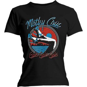 Motley Crue: Heels V.3. - Ladies Black T-Shirt