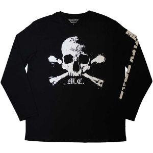 Motley Crue: Orbit Skull (Sleeve Print) - Black Long Sleeve T-Shirt