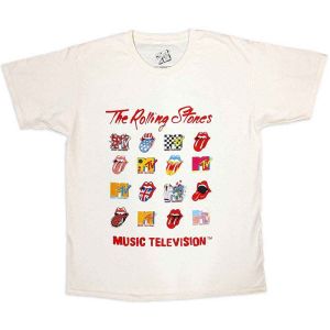 MTV: Rolling Stones Logo Mashup - Natural T-Shirt