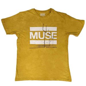 Muse: Origin of Symmetry (Dip Dye, Mineral Wash, Dye Wash) - Orange Yellow Mineral Wash T-Shirt