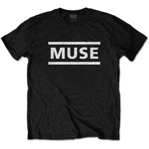 Muse: White Logo - Black T-Shirt