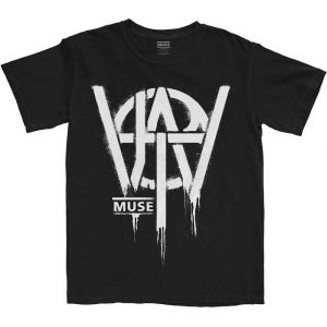 Muse: Will of the People Stencil - Black T-Shirt