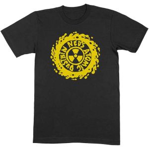 Ned's Atomic Dustbin: Yellow Classic Logo - Black T-Shirt