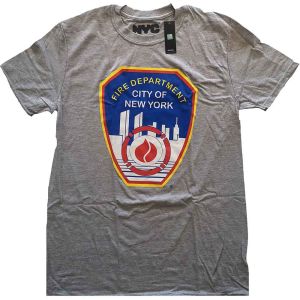New York City: Fire Dept. Badge - Grey T-Shirt