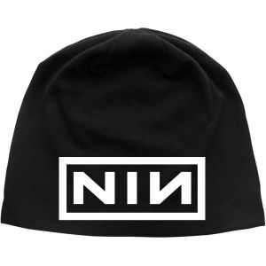 Nine Inch Nails: Logo (Discharge Print) - Black Beanie Hat Preorder