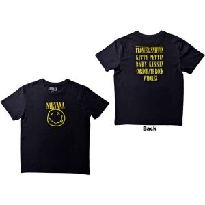 Nirvana: Flower Sniffin (Back Print) - Black T-Shirt