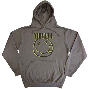 Nirvana: Inverse Happy Face - Charcoal Grey Pullover Hoodie