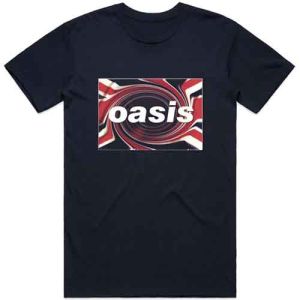 Oasis: Union Jack - Navy Blue T-Shirt