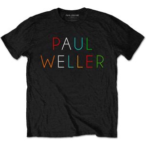 Paul Weller: Multicolour Logo - Black T-Shirt
