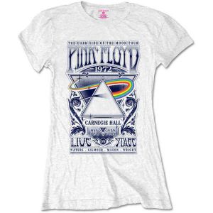 Pink Floyd: Carnegie Hall Poster - Ladies White T-Shirt