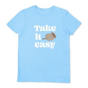 Pusheen: Take It Easy Light Blue T-Shirt