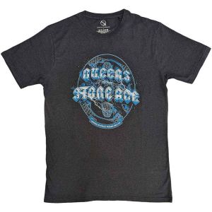 Queens Of The Stone Age: Ignoring… (Black Pigment Dye Wash) - Black T-Shirt