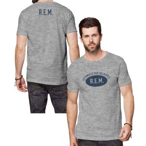 R.E.M.: Automatic (Back Print) - Grey T-Shirt