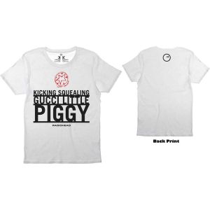 Radiohead: Gucci Piggy (Back Print) - White T-Shirt