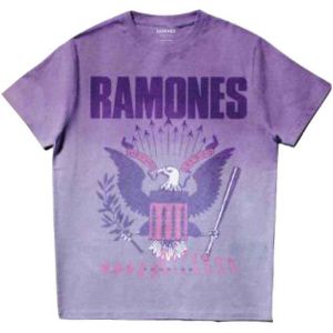 Ramones: Mondo Bizarro (Dip Dye, Dye Wash) - Purple T-Shirt