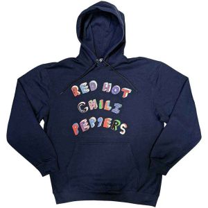 Red Hot Chili Peppers: Colourful Letters - Navy Blue Pullover Hoodie