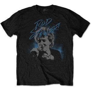 Rod Stewart: Scribble Photo - Black T-Shirt